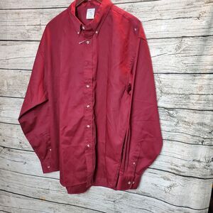 Image Solutions Red Long Sleeve  Button Down Shirt Size 2XL NWOT